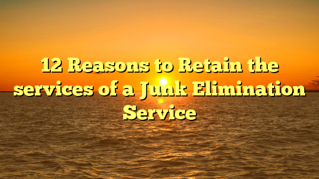 12 Reasons to Retain the services of a Junk Elimination Service