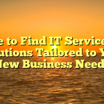 Where to Find IT Services and Solutions Tailored to Your New Business Needs