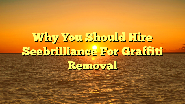 Why You Should Hire Seebrilliance For Graffiti Removal