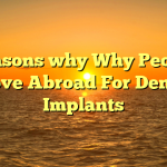 Reasons why Why People Move Abroad For Dental Implants