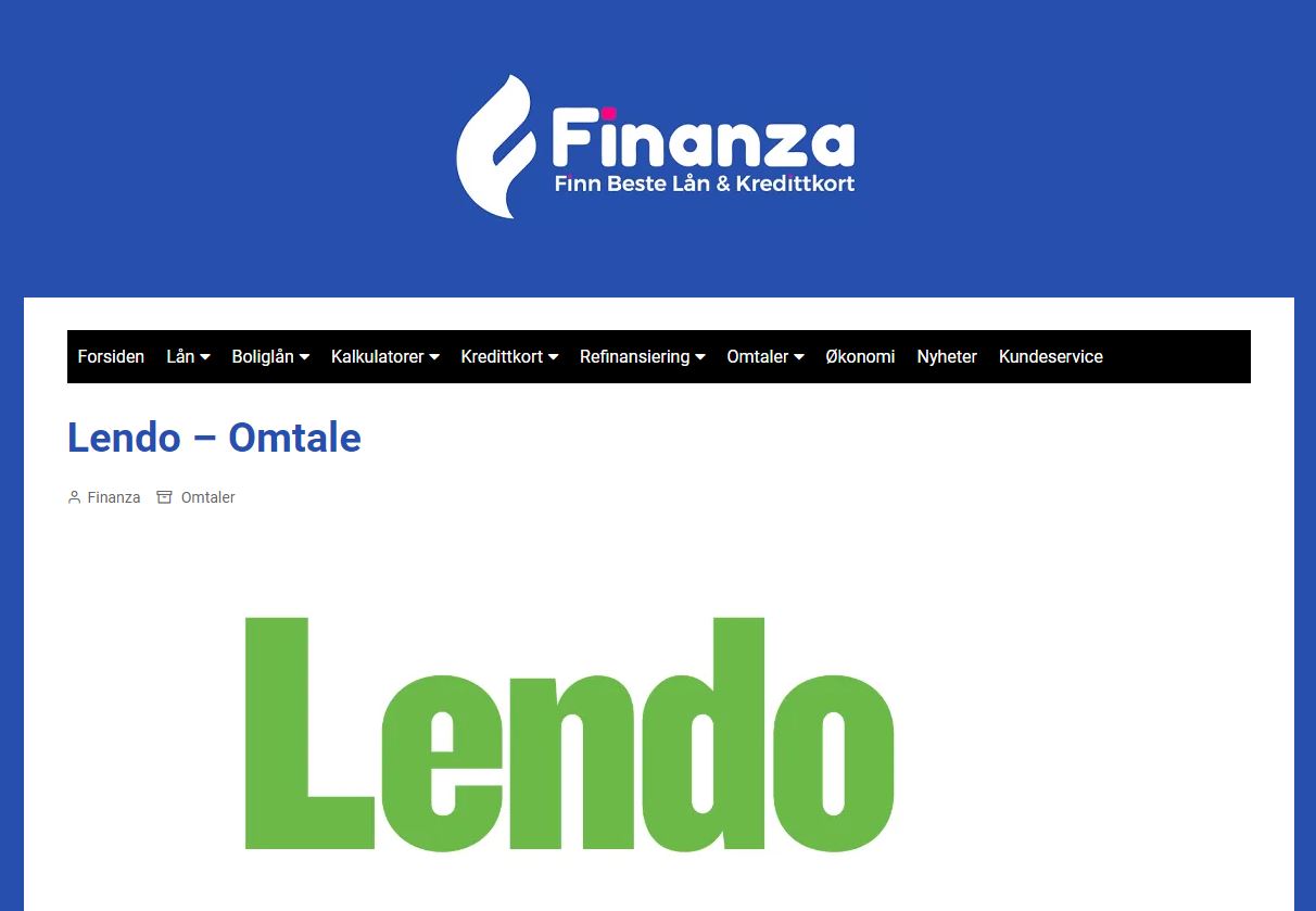 Finanza - A Norwegian Loan Agent For All Types of Loans
